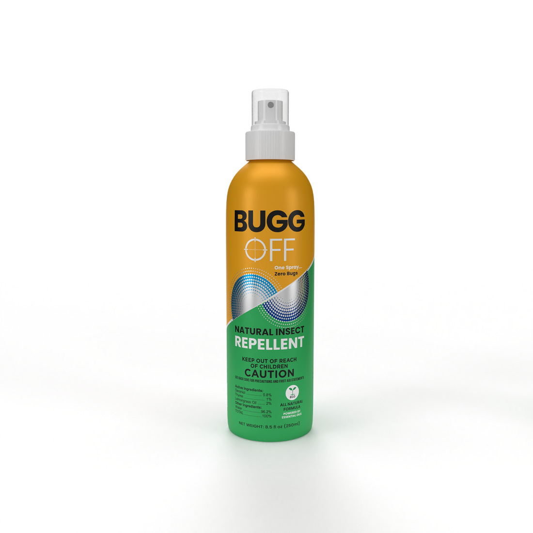 Repelente natural en aerosol contra mosquitos, jejenes y garrapatas, sin DEET, elaborado con aceites esenciales, dura hasta 4 horas. Original